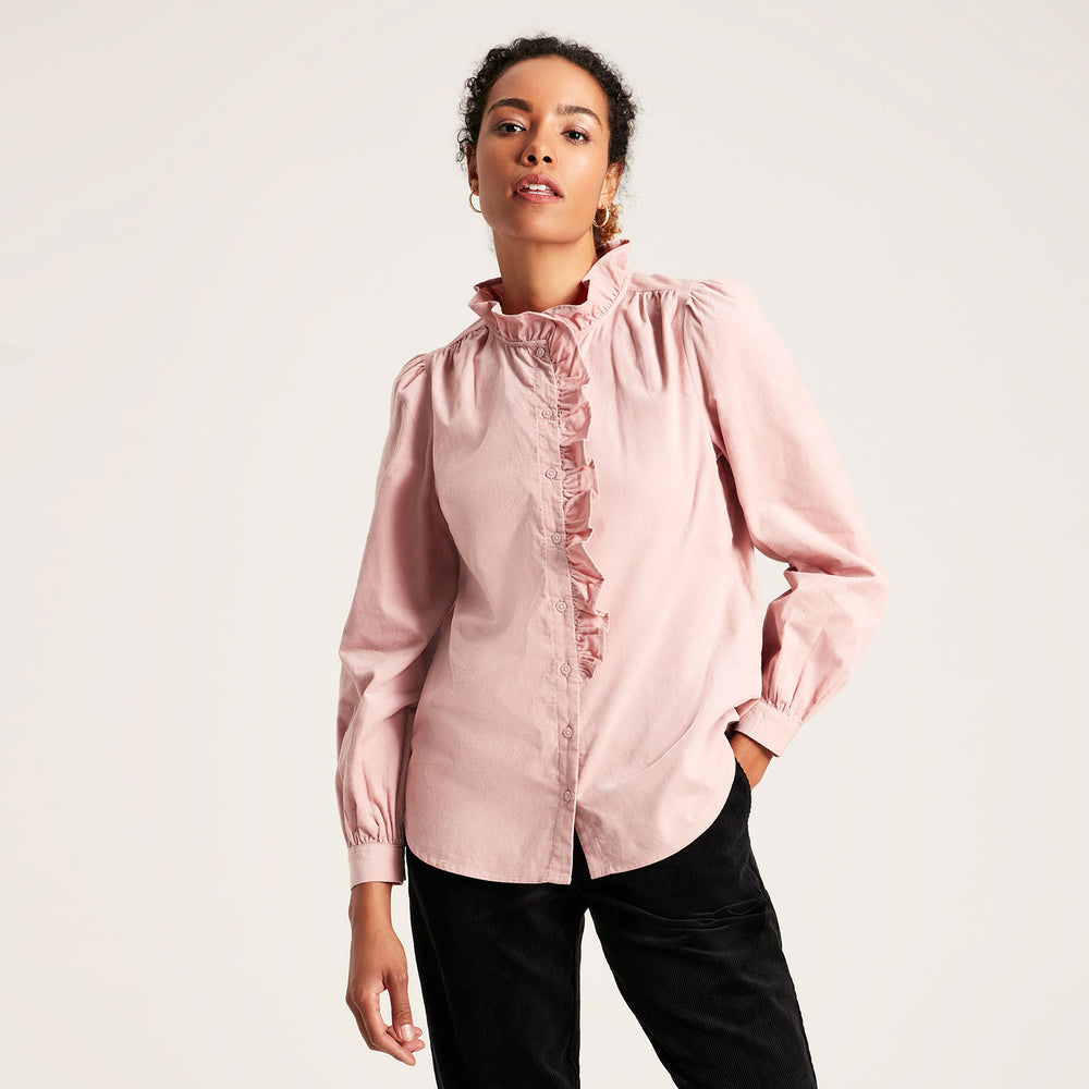 The Joules Ladies Colette Cord Blouse in Pink#Pink