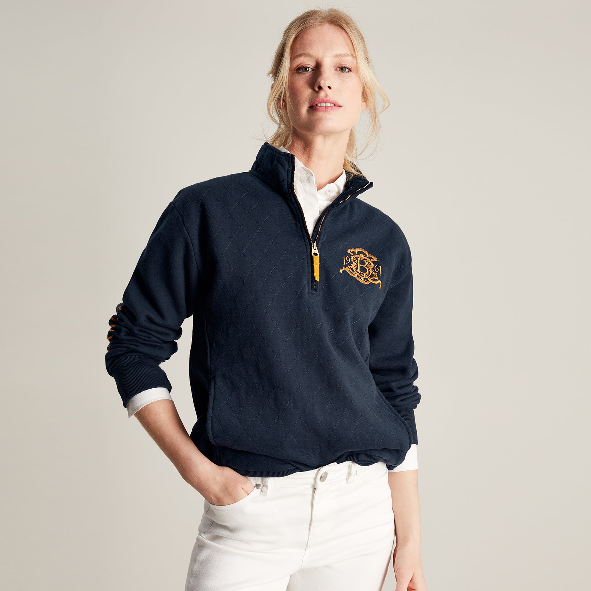 Joules Ladies Burghley 1 4 Zip Millbry Hill