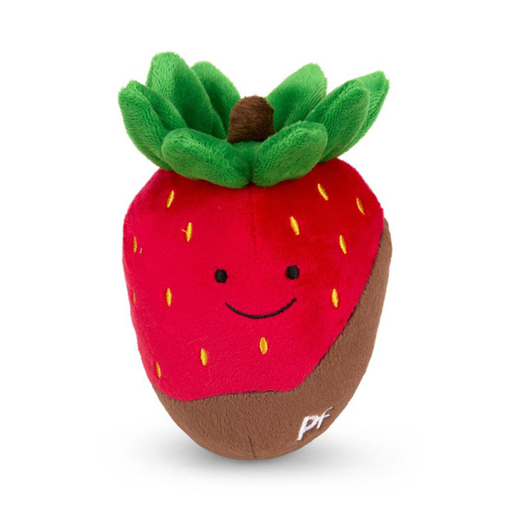 PetFace Foodie Faces Charlie Chocolate Dipped Strawberry Plush Dog Toy