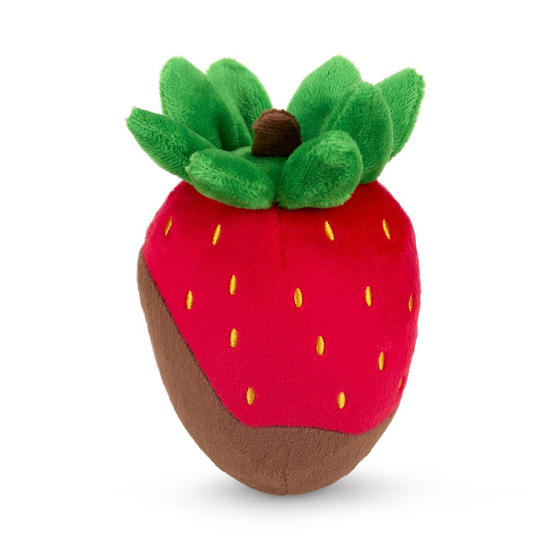 PetFace Foodie Faces Charlie Chocolate Dipped Strawberry Plush Dog Toy