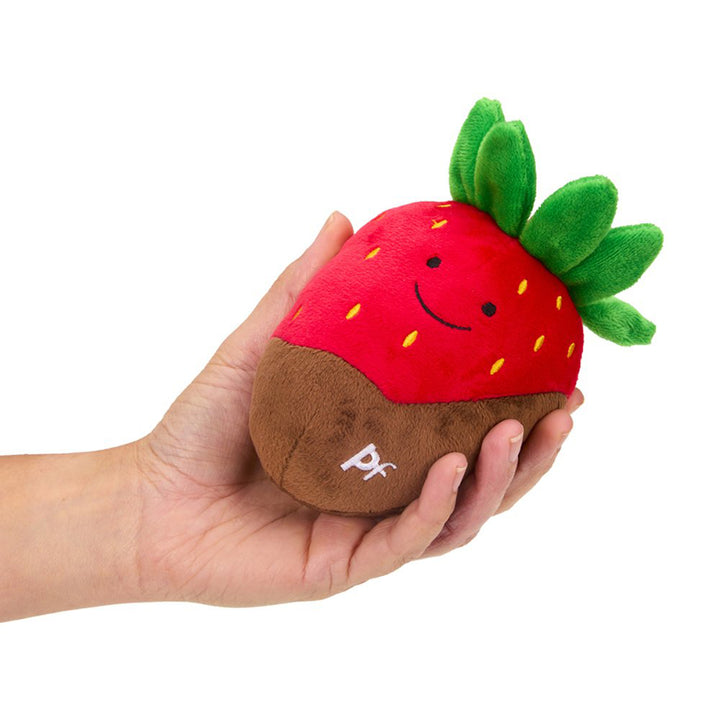 PetFace Foodie Faces Charlie Chocolate Dipped Strawberry Plush Dog Toy