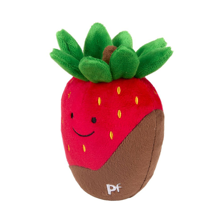 PetFace Foodie Faces Charlie Chocolate Dipped Strawberry Plush Dog Toy