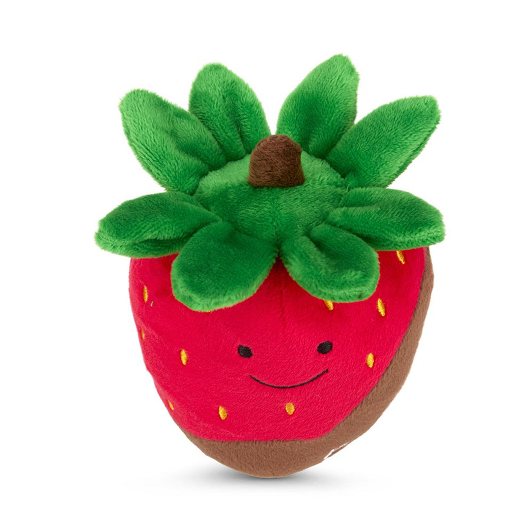 PetFace Foodie Faces Charlie Chocolate Dipped Strawberry Plush Dog Toy