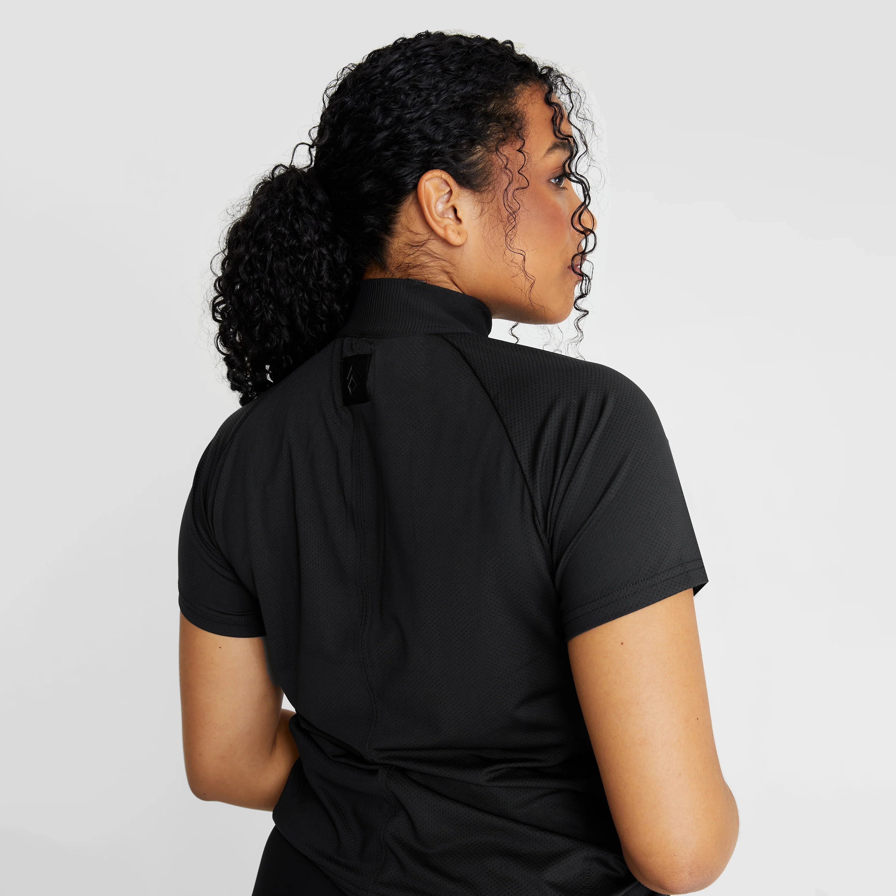 Aztec Diamond Ladies Short Sleeve Mesh Shirt - Black | Millbry Hill