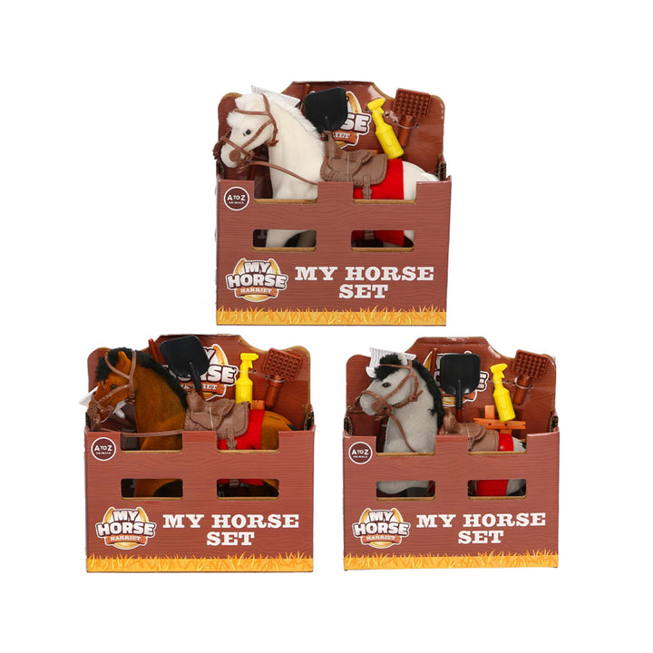 Platinum Toy Horse In A Stable Set