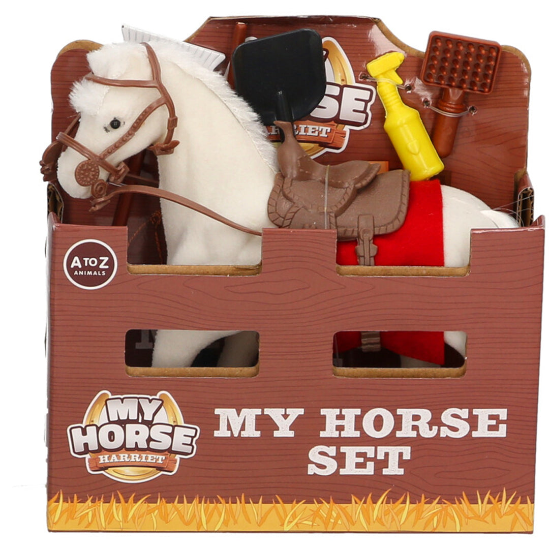 Platinum Toy Horse In A Stable Set