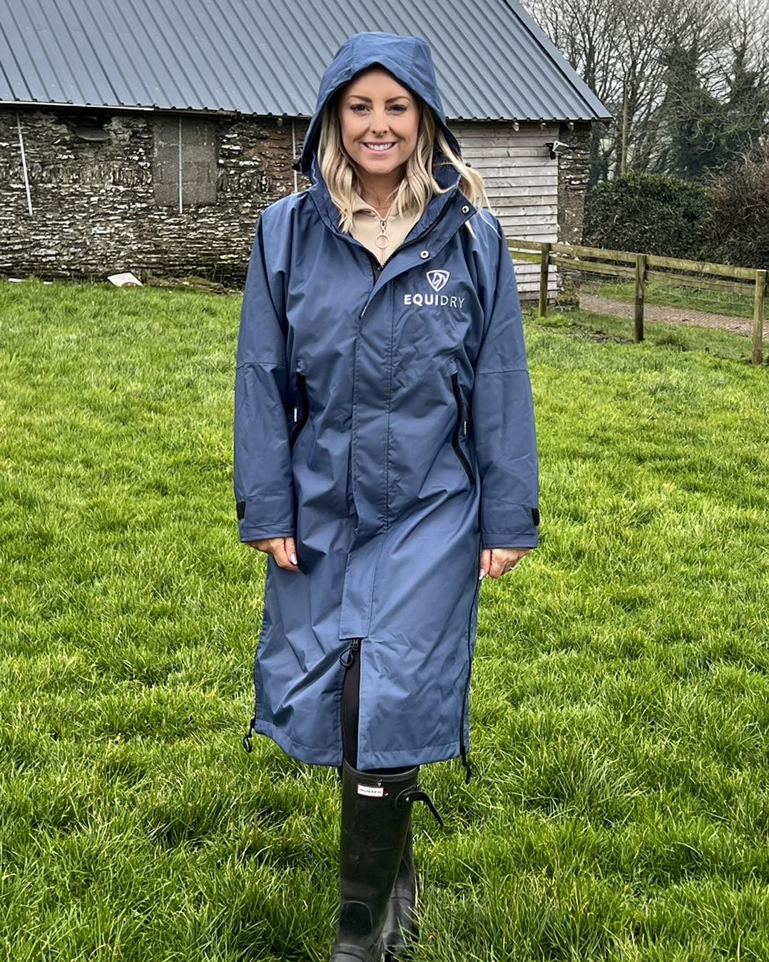 Equidry Equimac with Stowaway Hood - Dark Navy/Navy | Millbry Hill
