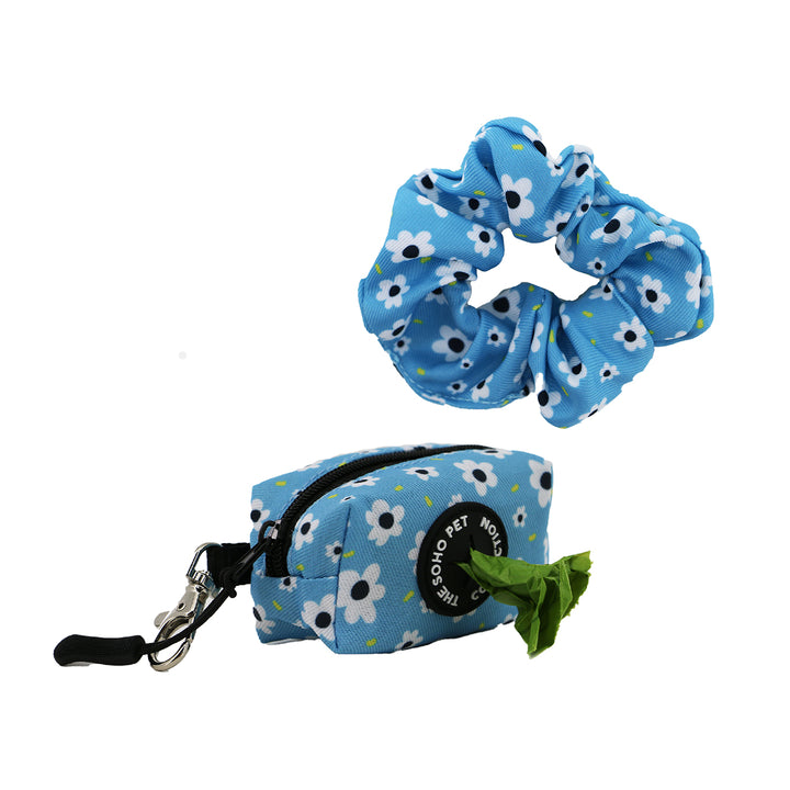 Ancol Daisy Patterned Poop Bag and Scrunchie