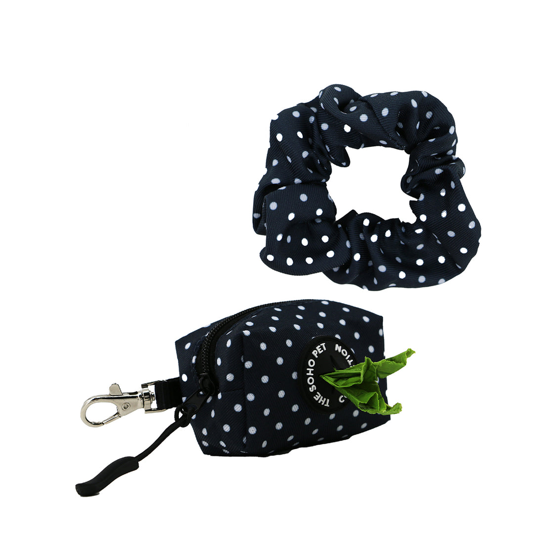 Ancol Polka Dot Patterned Poop Bag and Scrunchie