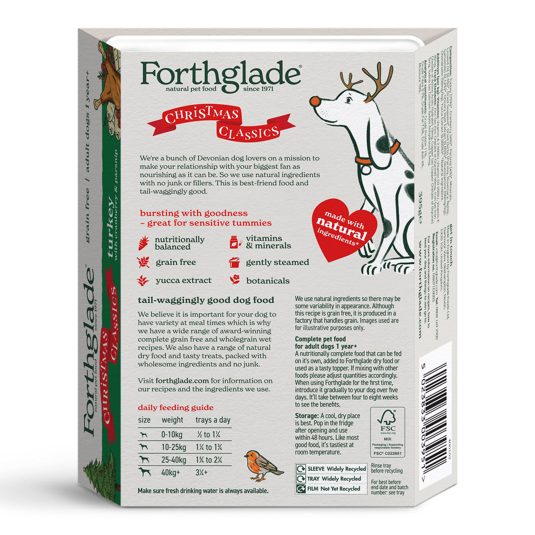 Forthglade Adult Complete Christmas Turkey with Cranberry & Parsnip