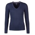 Rydale Ladies Emma V Neck Cable Knit Jumper