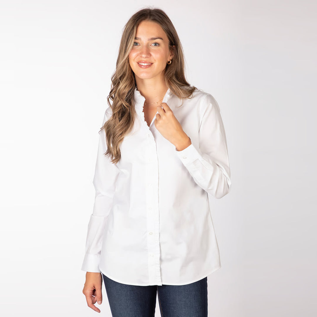 Rydale Ladies Ivy Oxford Ruffled Shirt
