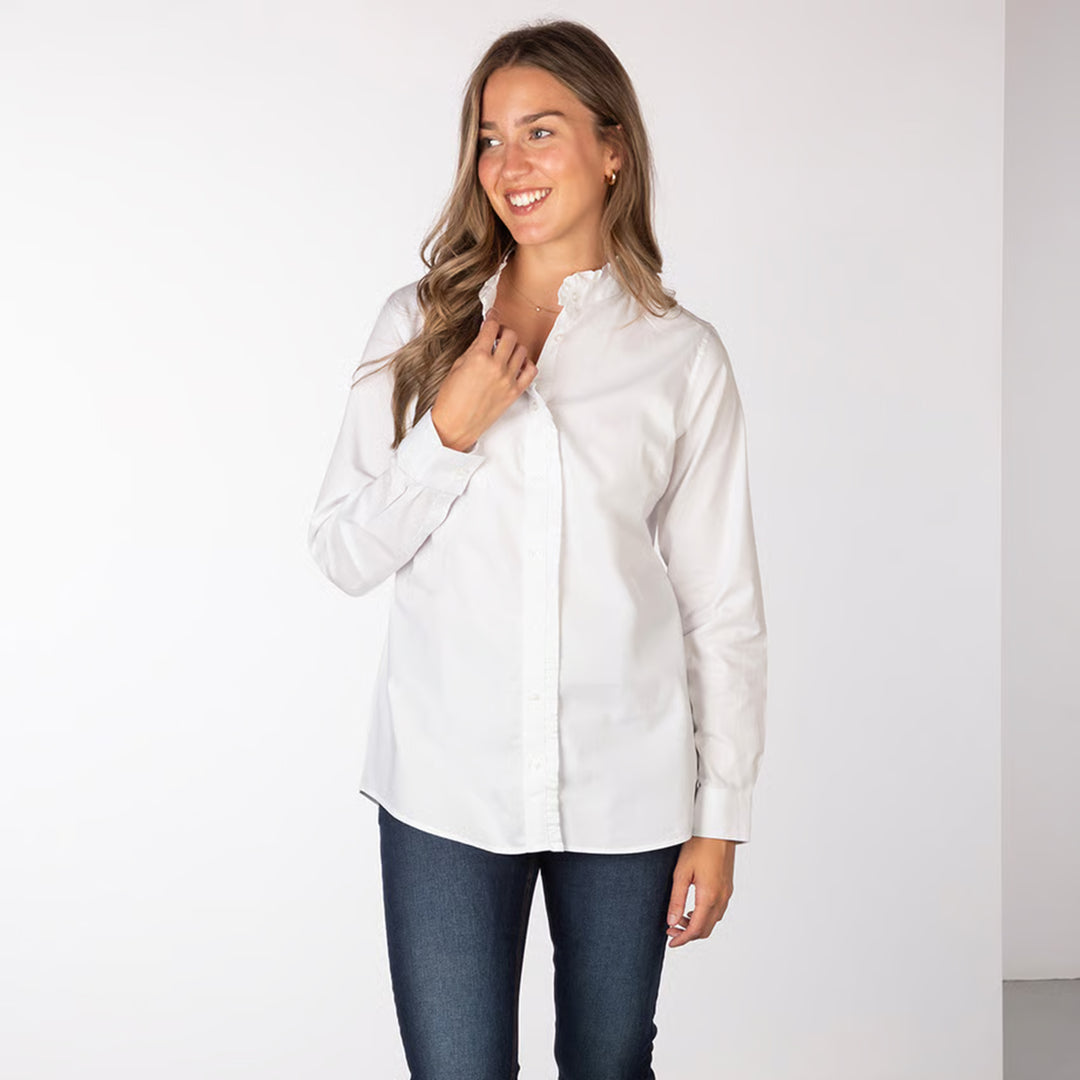 Rydale Ladies Ivy Oxford Ruffled Shirt