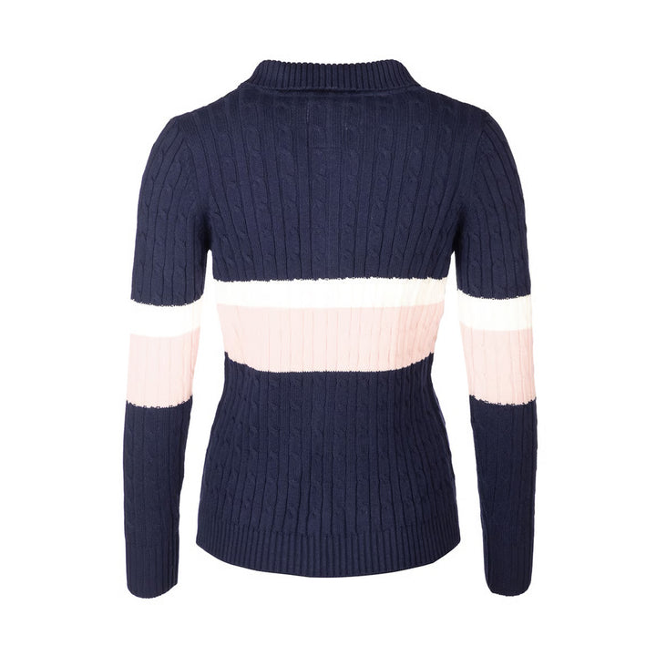 Rydale Ladies Bramham Striped Quarter Zip Jumper