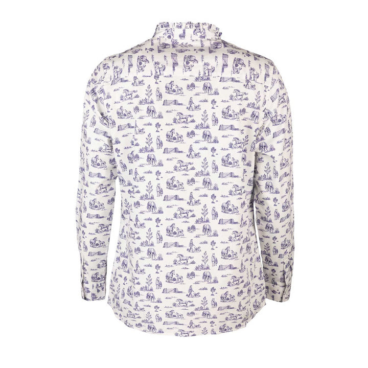 Rydale Ladies Ivy Oxford Cotton Ruffled Shirt