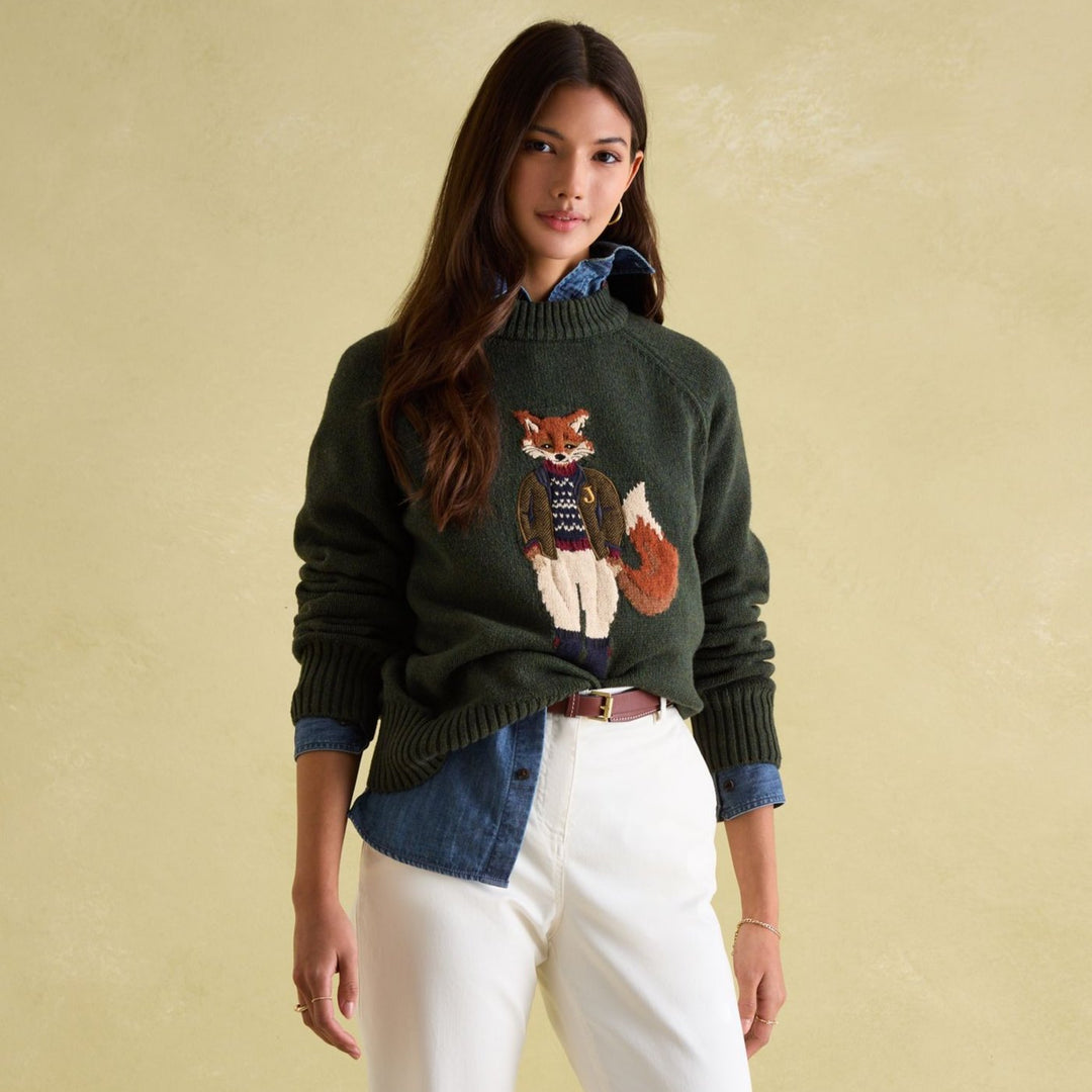 Joules Ladies Jonty Fox Intarsia Knit Jumper