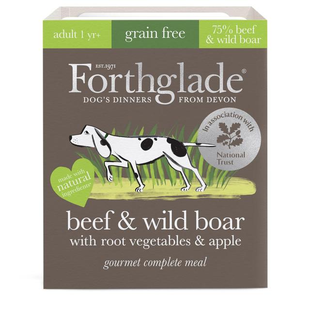 Forthglade Gourmet Grain Free Dog Food with Beef & Wild Boar 395g