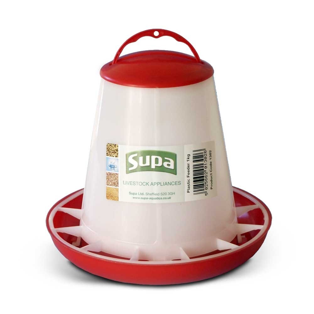 Supa Red & White Poultry Feeder 1KG