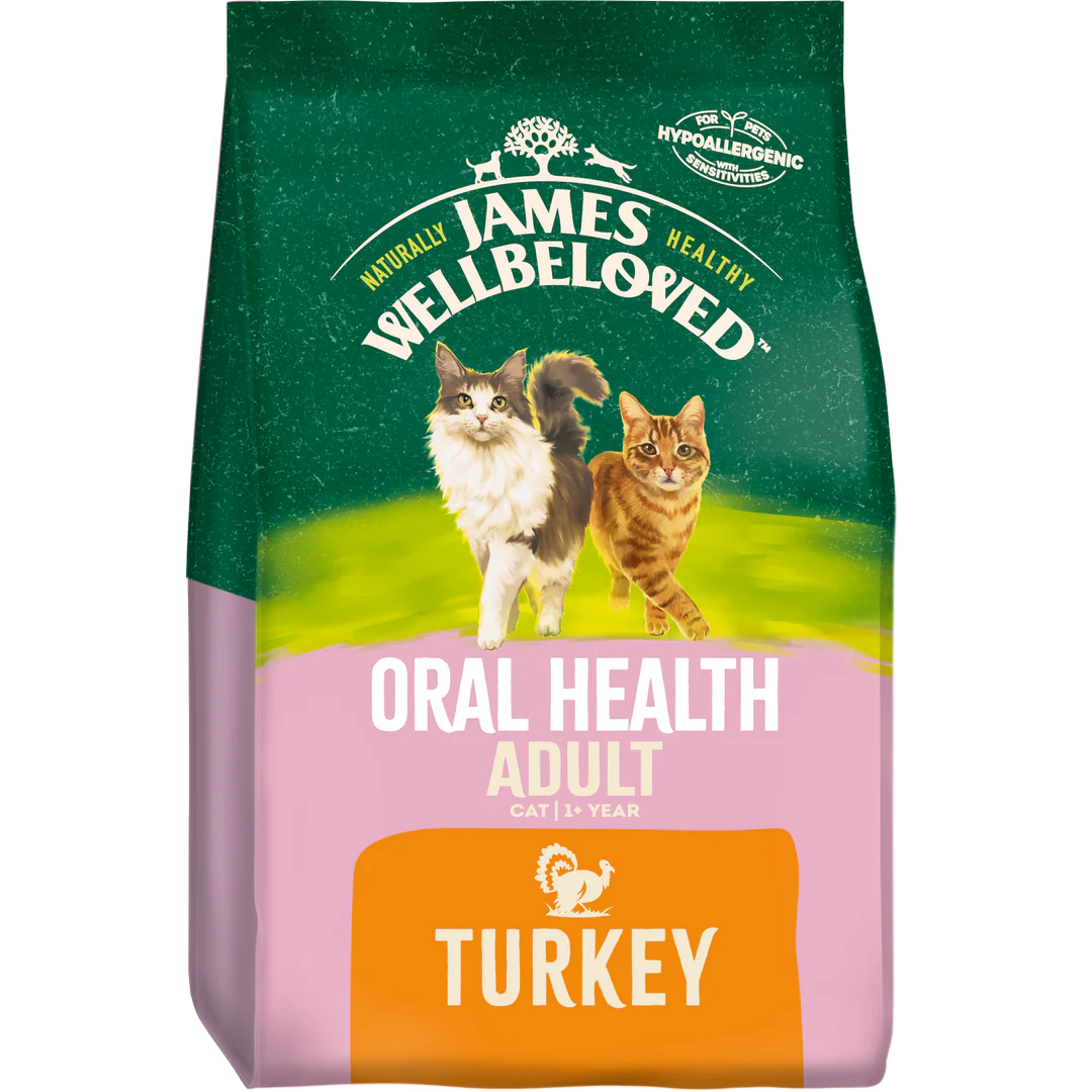James Wellbeloved Oral Health Complete Dry Cat Food with Turkey