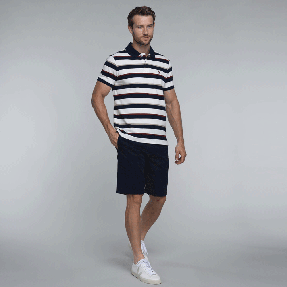 Schoffel Mens St Ives Stripe Polo Shirt