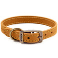 Ancol Timberwolf Leather Dog Collar#Blue