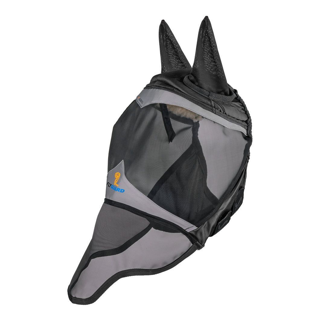 Shires FlyGuardPro Fine Mesh Fly Mask with Ears & Nose Extension