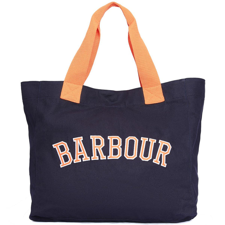 Barbour Logo Holiday Tote Bag#Navy