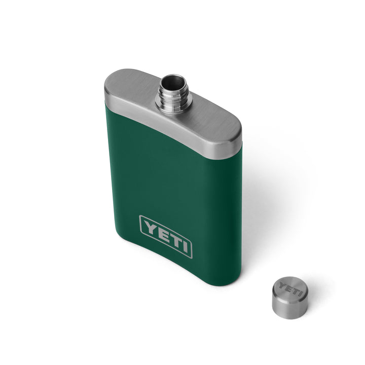 YETI Rambler Flask - Black Forest Green