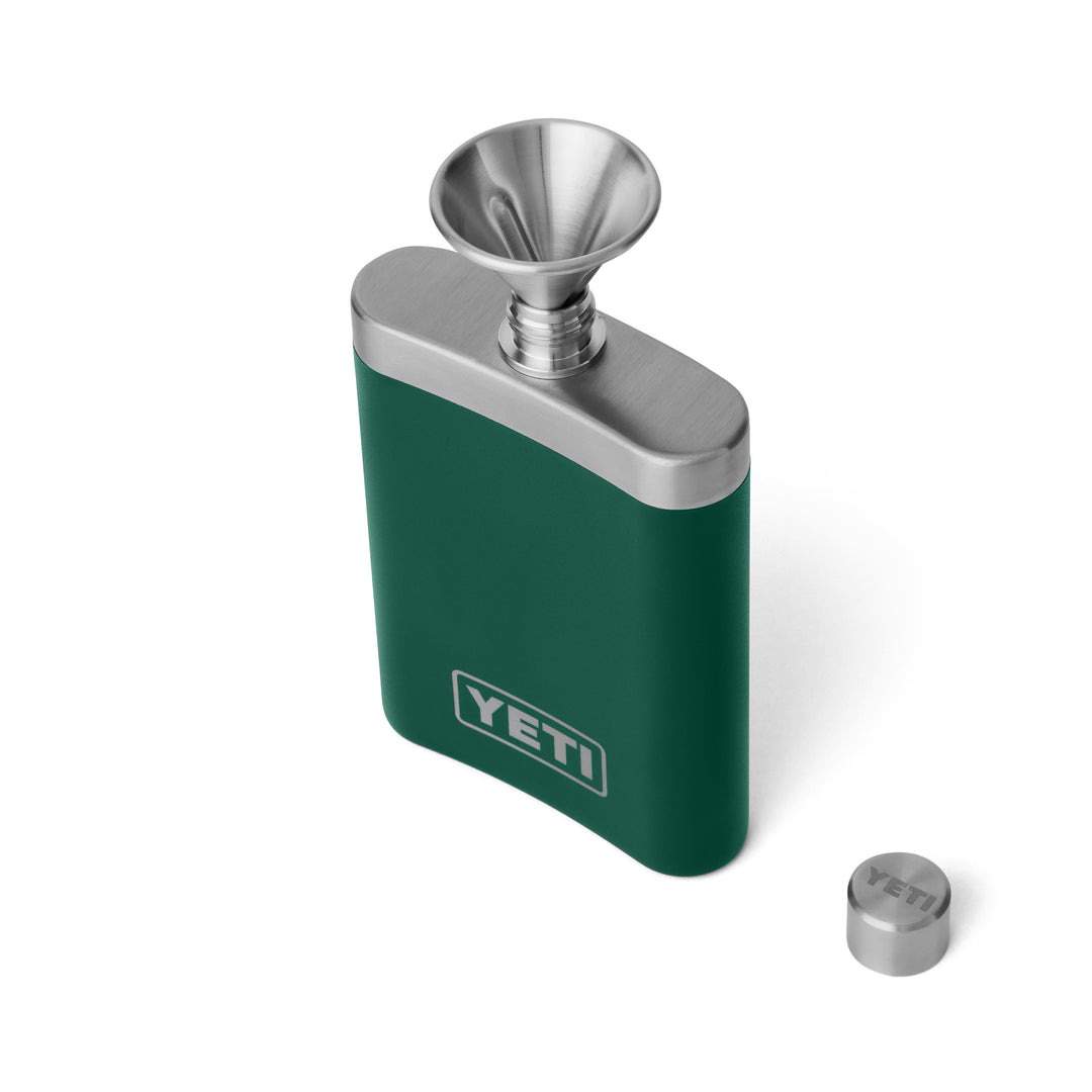 YETI Rambler Flask - Black Forest Green