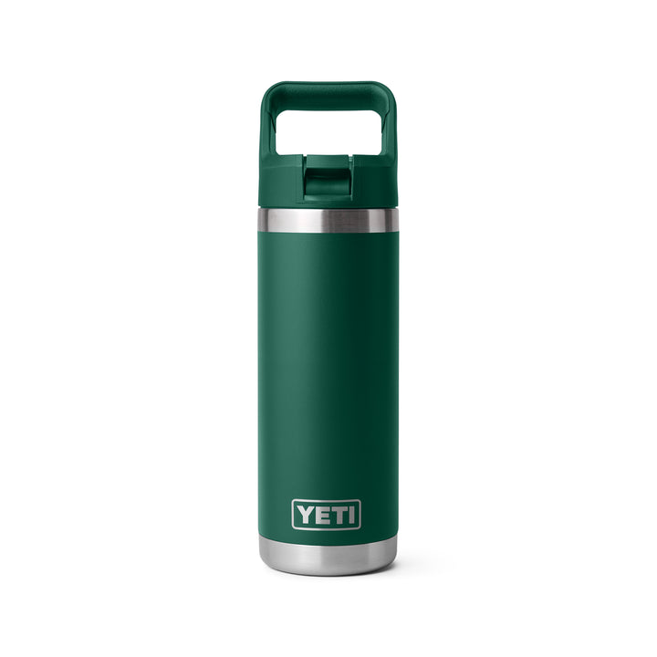 Yeti Rambler 18 oz Colour Straw Bottle - Black Forest Green