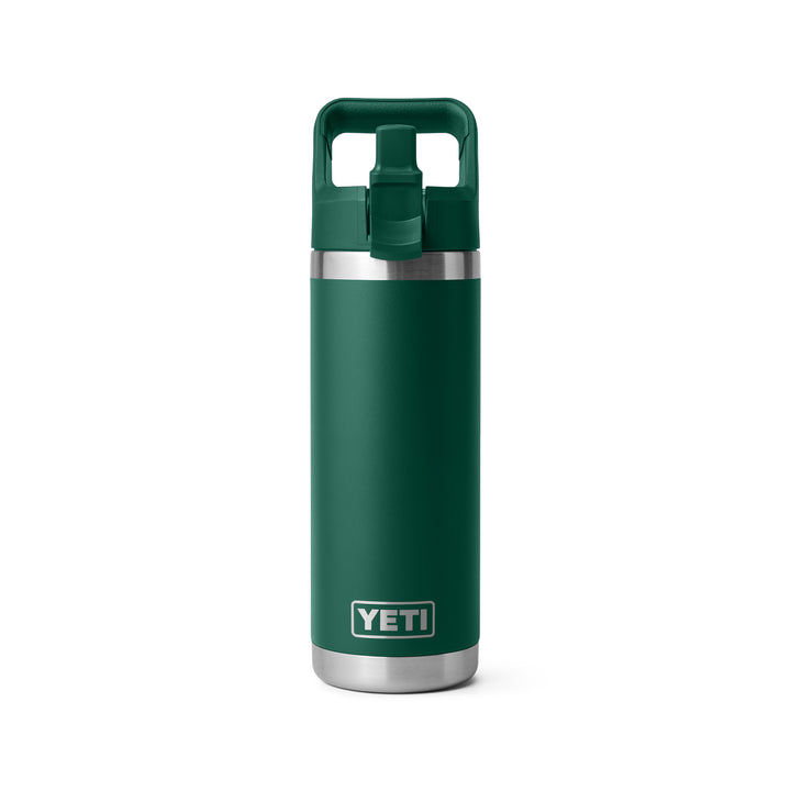 Yeti Rambler 18 oz Colour Straw Bottle - Black Forest Green
