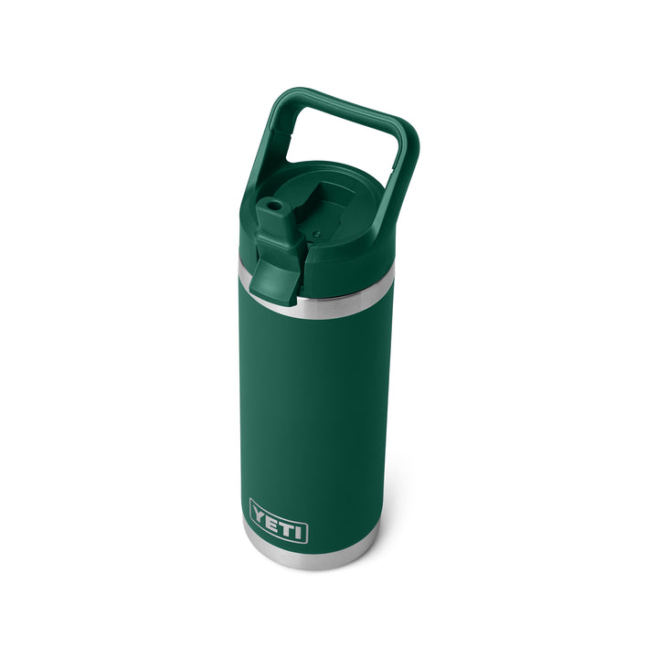 Yeti Rambler 18 oz Colour Straw Bottle - Black Forest Green