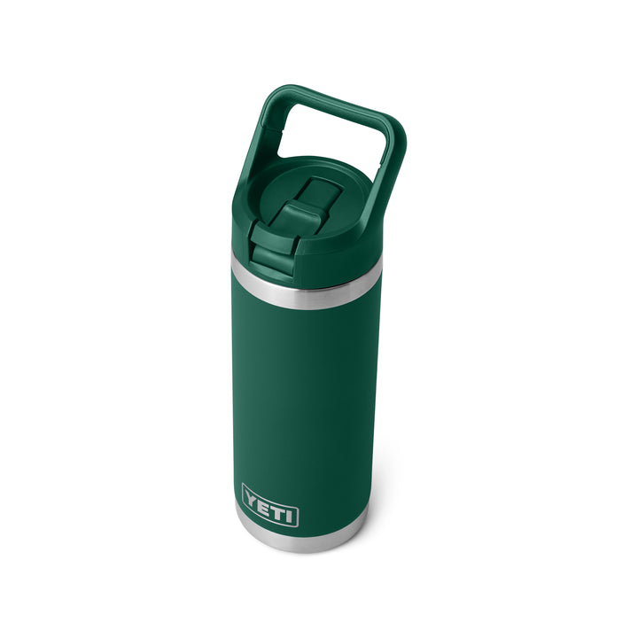 Yeti Rambler 18 oz Colour Straw Bottle - Black Forest Green