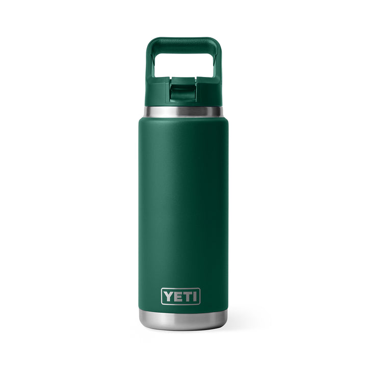 Yeti Rambler 26 oz Colour Straw Bottle - Black Forest Green