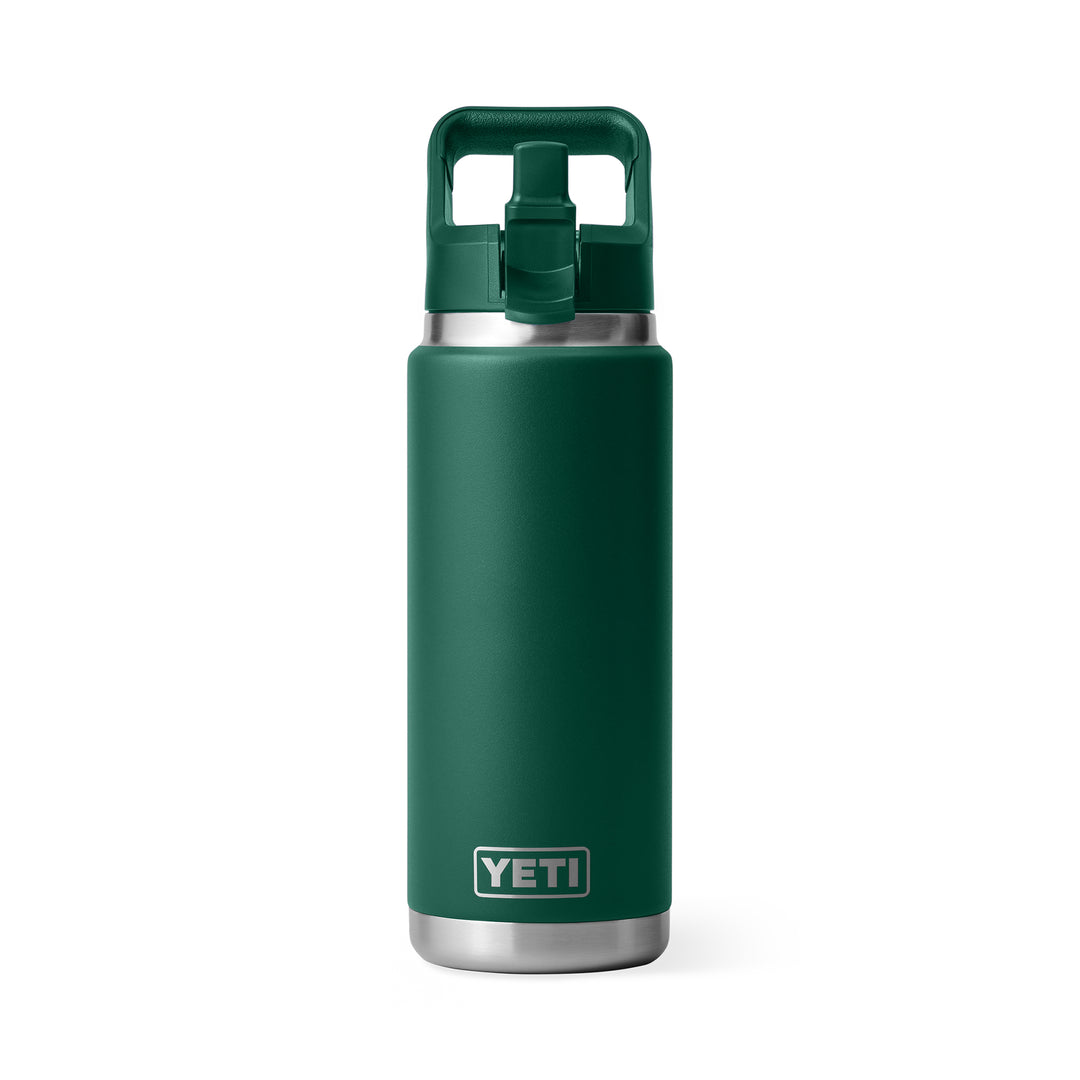Yeti Rambler 26 oz Colour Straw Bottle - Black Forest Green
