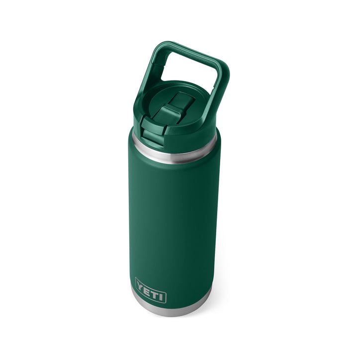 Yeti Rambler 26 oz Colour Straw Bottle - Black Forest Green