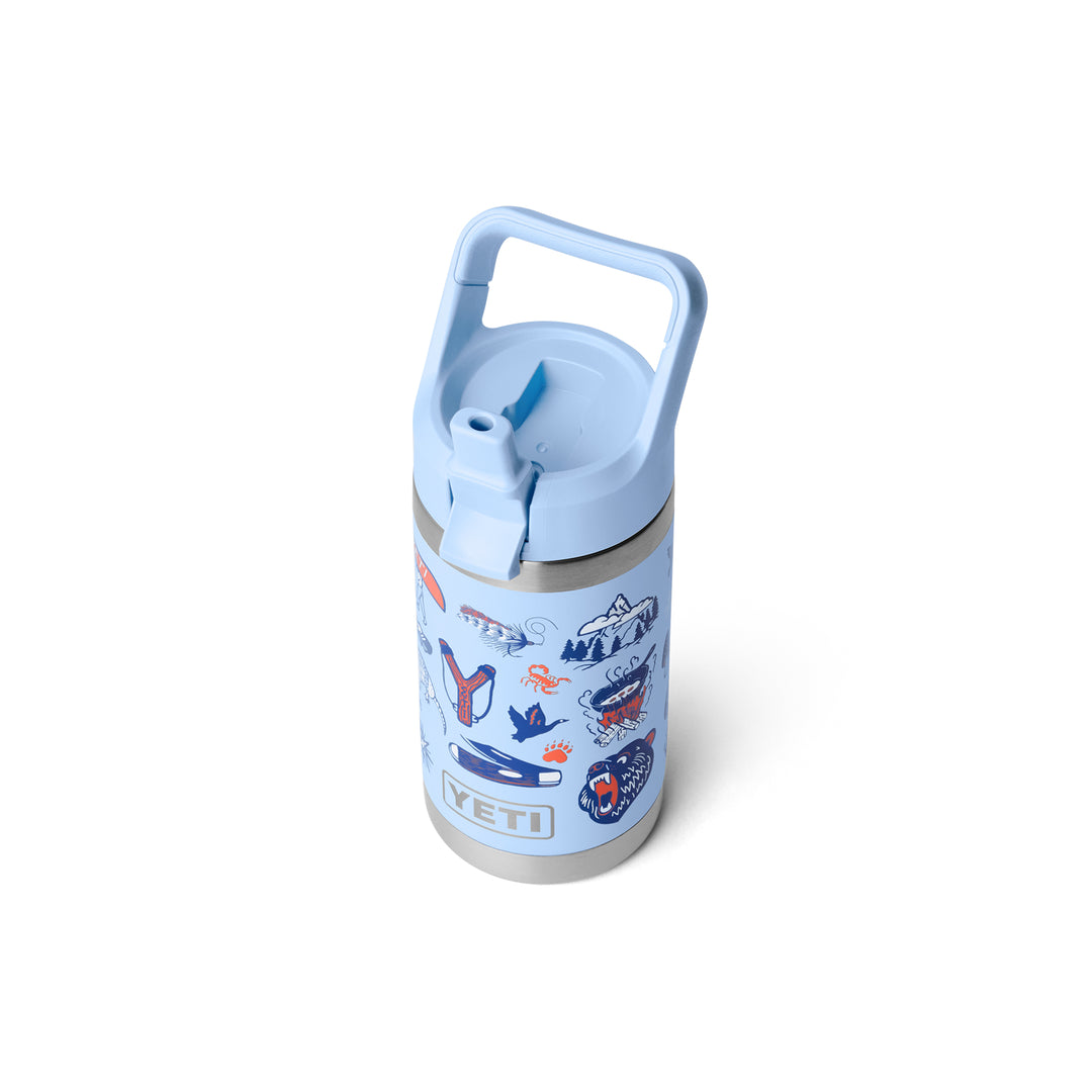Yeti Rambler Jr 12oz Kids Bottle - Summer Graphic Big Sky Blue