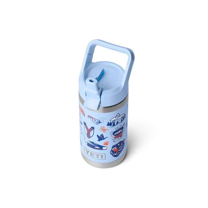 Yeti Rambler Jr 12oz Kids Bottle - Summer Graphic Big Sky Blue
