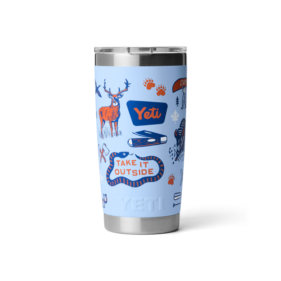 Yeti Rambler 20oz Tumbler - Summer Graphic Big Sky Blue