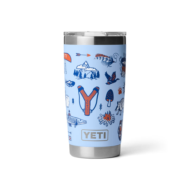 Yeti Rambler 20oz Tumbler - Summer Graphic Big Sky Blue