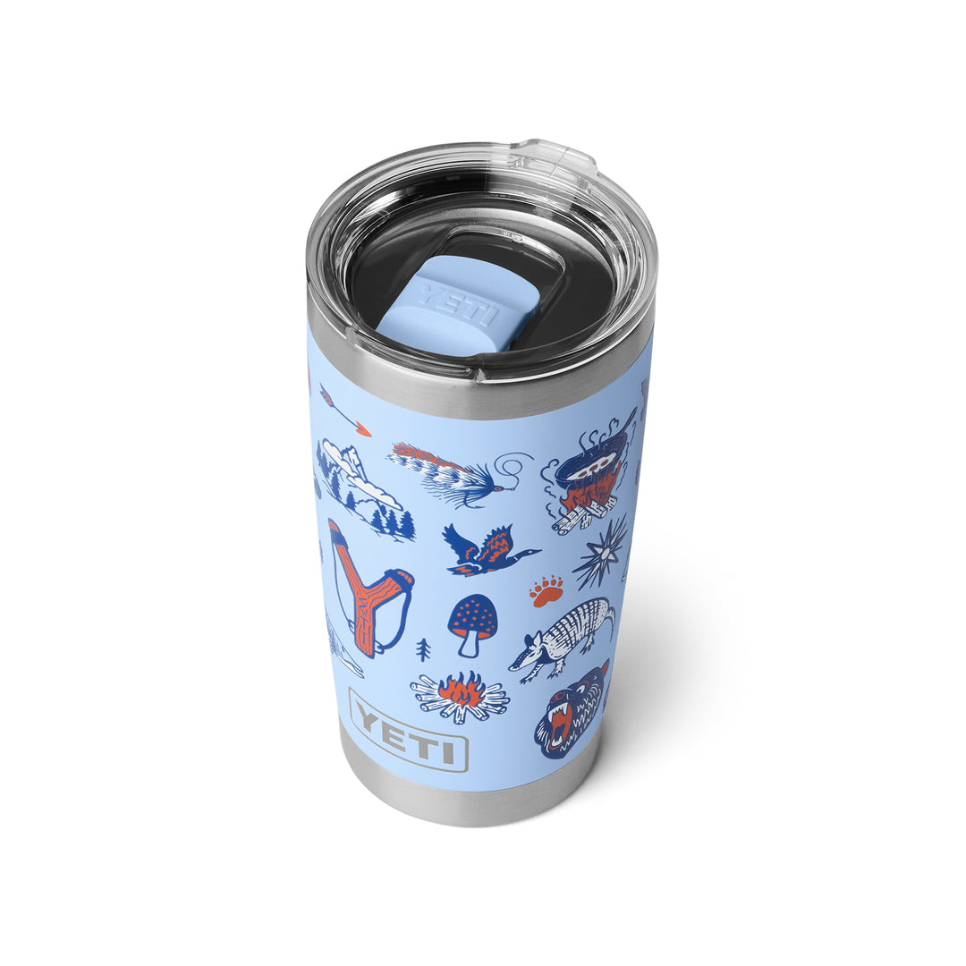 Yeti Rambler 20oz Tumbler - Summer Graphic Big Sky Blue