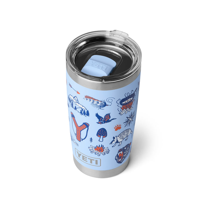 Yeti Rambler 20oz Tumbler - Summer Graphic Big Sky Blue