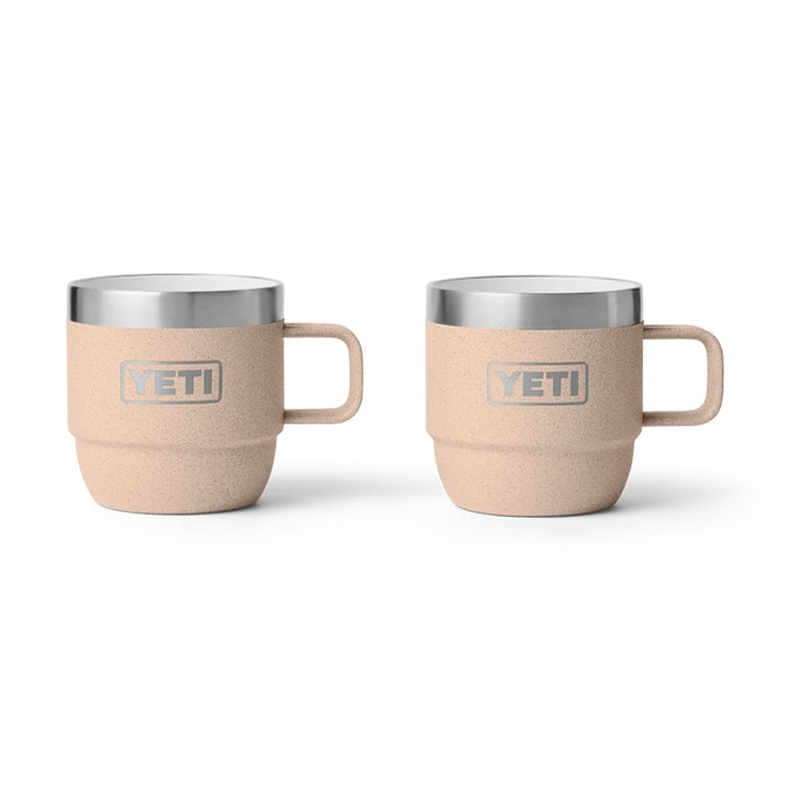 Yeti Rambler 6oz Two Pack Ceramic Lined Stackable Mugs - Tahini