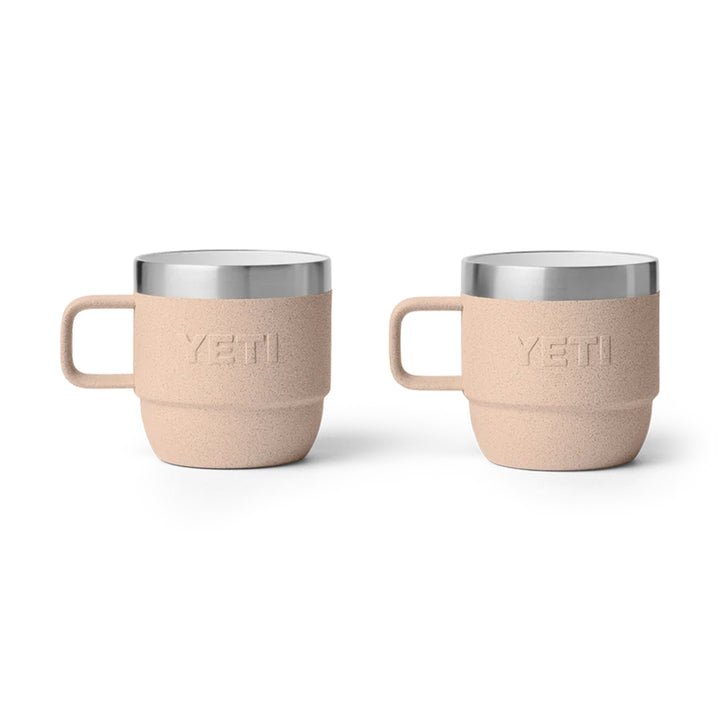Yeti Rambler 6oz Two Pack Ceramic Lined Stackable Mugs - Tahini