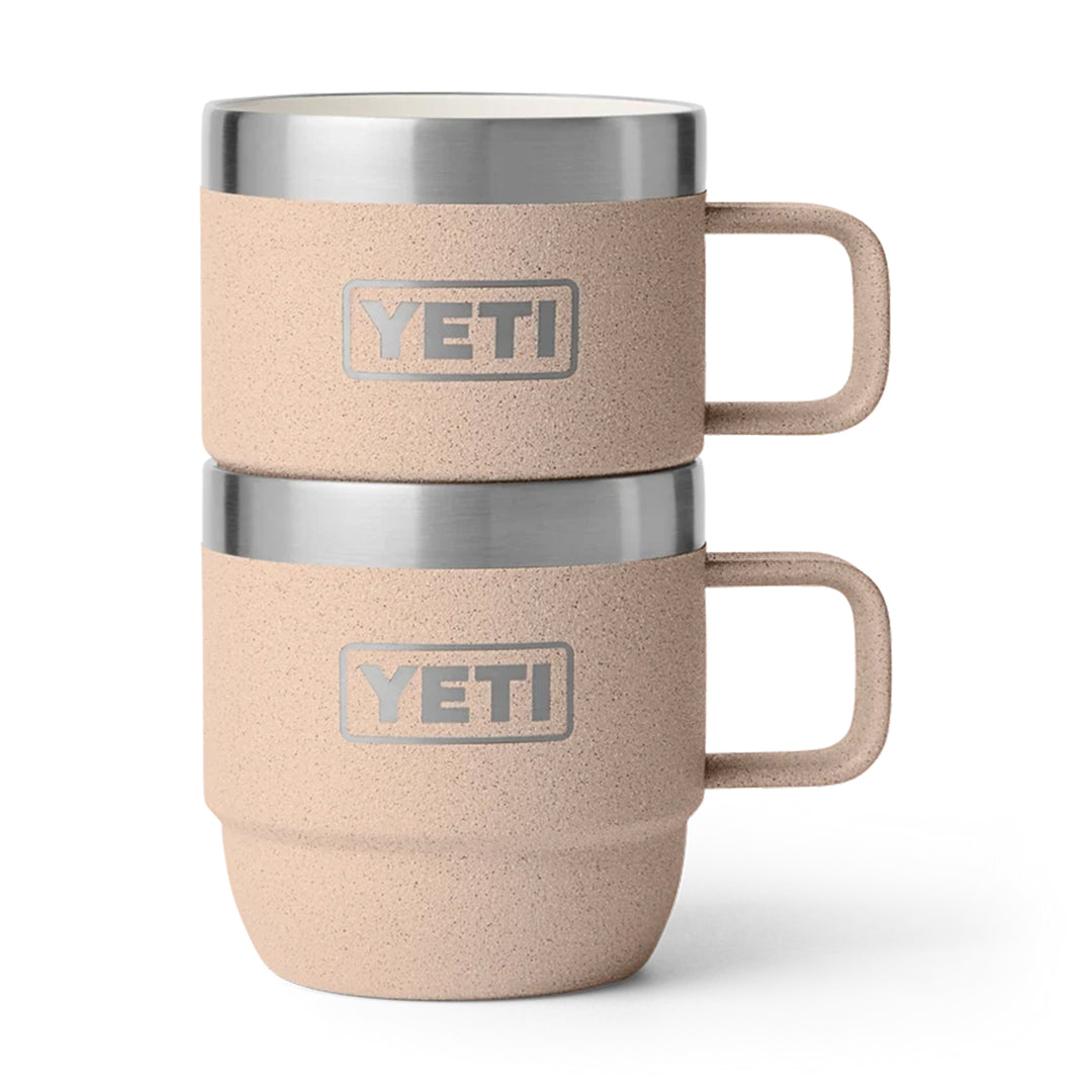 Yeti Rambler 6oz Two Pack Ceramic Lined Stackable Mugs - Tahini