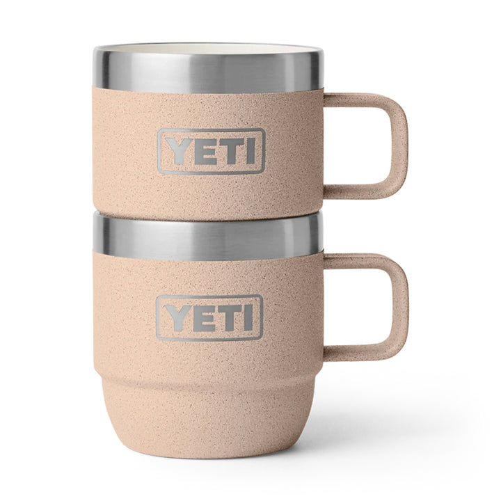 Yeti Rambler 6oz Two Pack Ceramic Lined Stackable Mugs - Tahini
