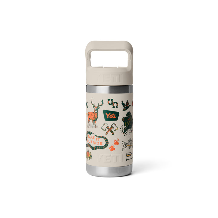 Yeti Rambler Jr 12oz Kids Bottle - Summer Graphic Cape Taupe