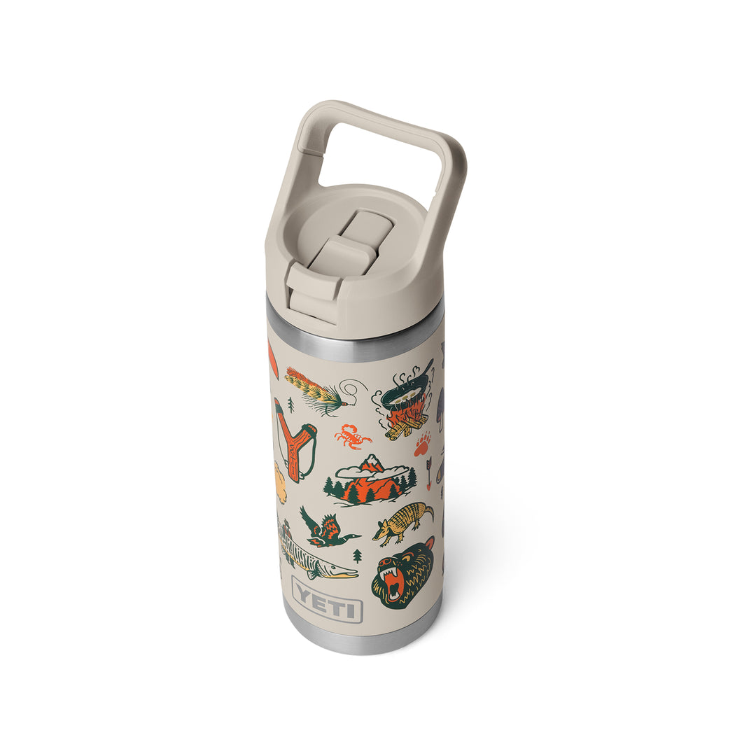 Yeti Rambler 18oz Colour Straw Bottle - Summer Graphic Cape Taupe