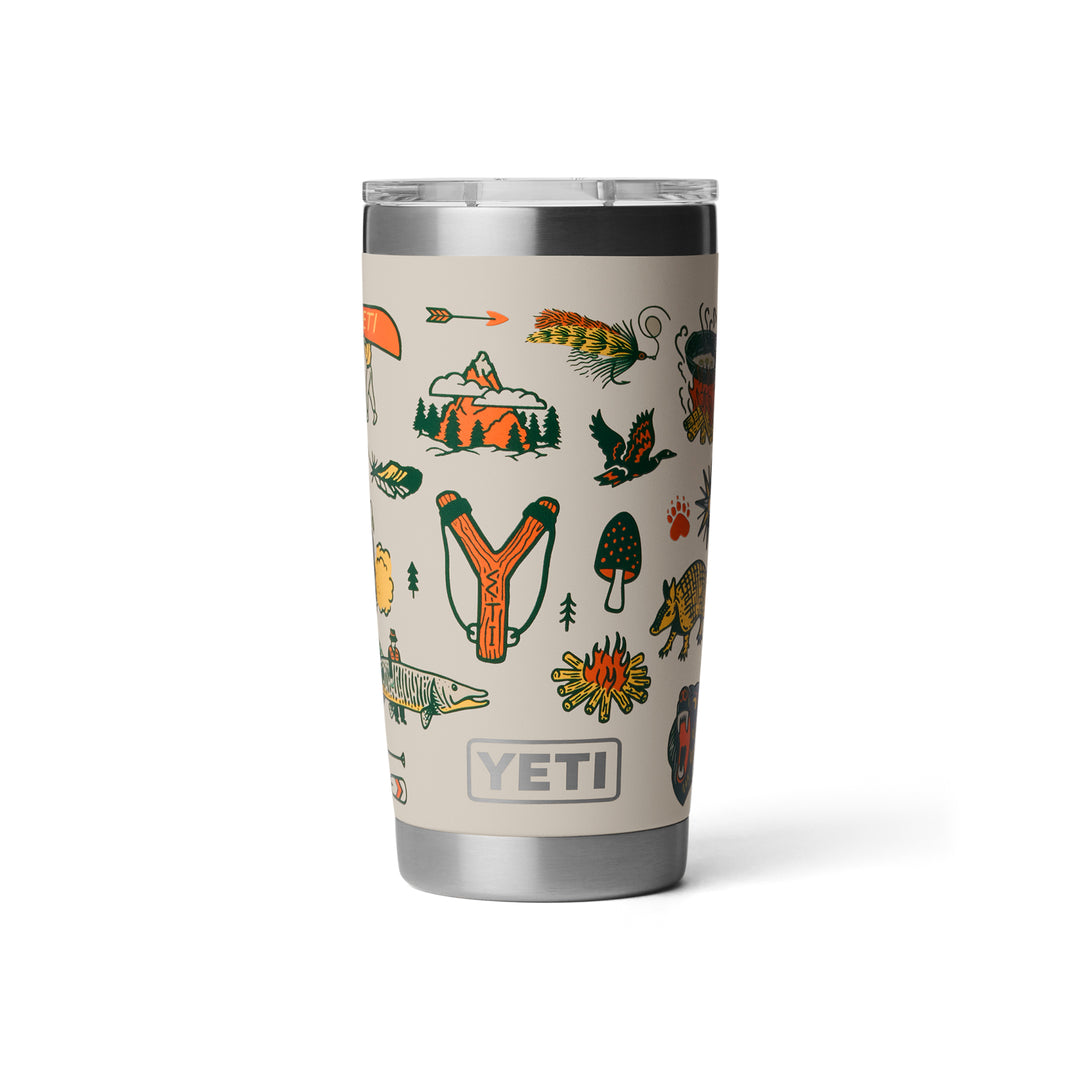 Yeti Rambler 20oz Tumbler - Summer Graphic Cape Taupe
