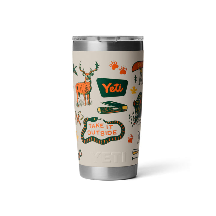 Yeti Rambler 20oz Tumbler - Summer Graphic Cape Taupe